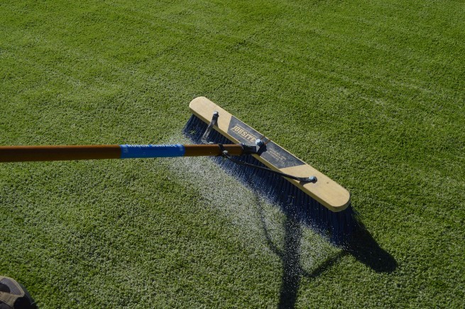 Huntsville artificial turf installation - infill